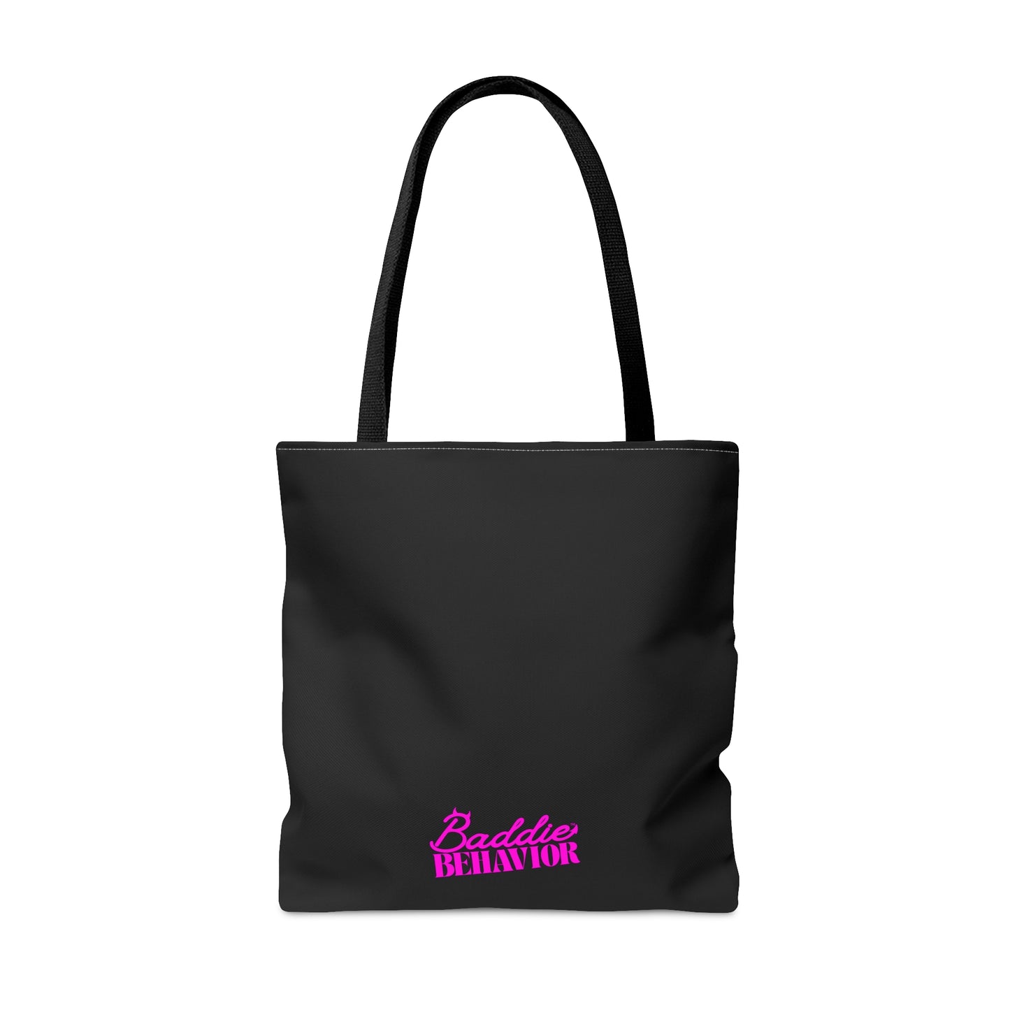 Beautiful Blessed Baddie Large Tote Bag- Black