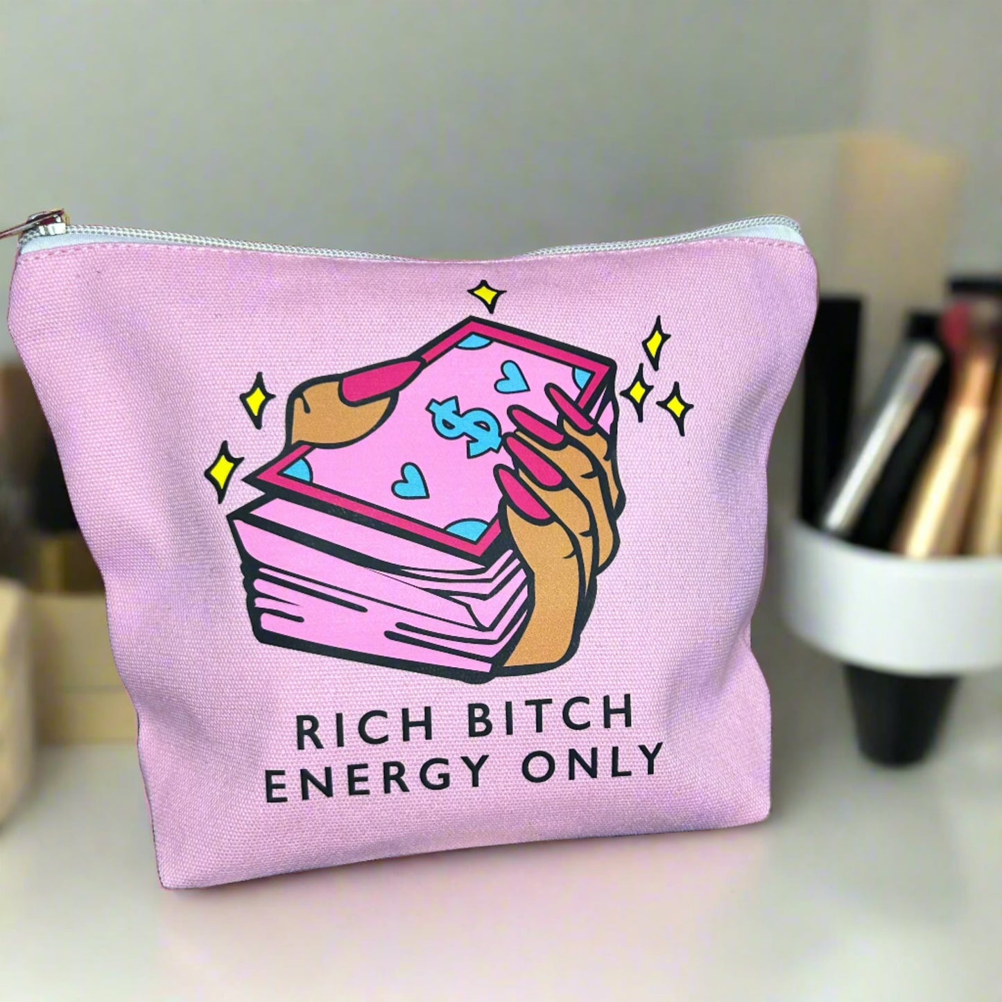 Rich Bit$h Energy Only Makeup Bag